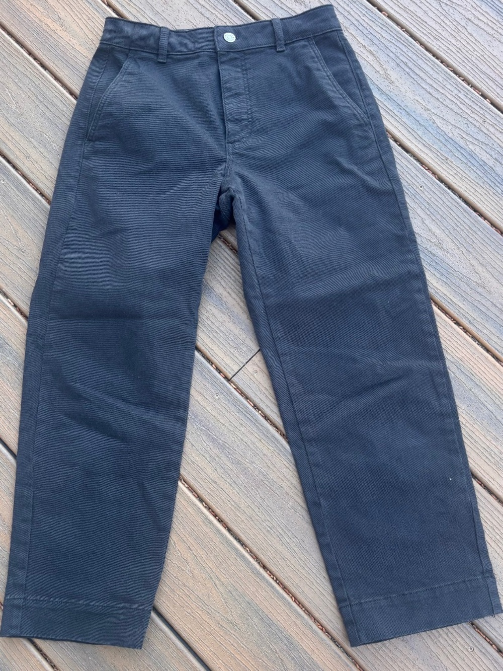 Everlane Black Utility Straight Leg Pants Black Size 4 Regular